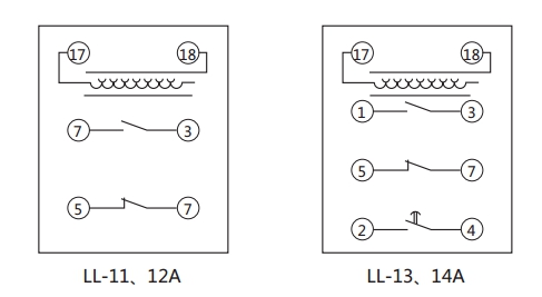 LL-13A繼電器內部接線